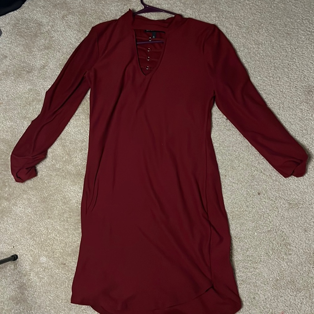 Pretty red dress with sleeves.(NEGOTIATIONS ARE OPEN!!!!)